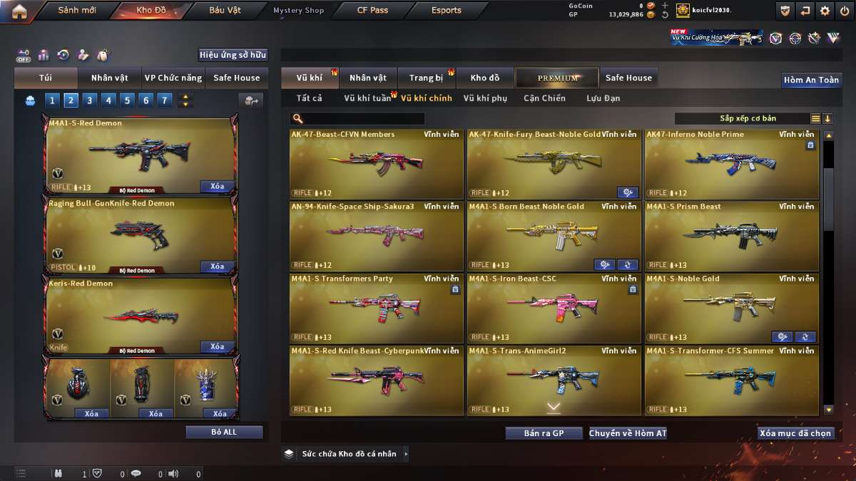 shop acc cf uy tin gia re